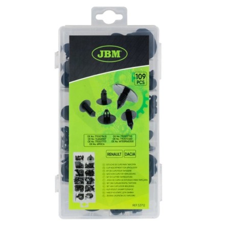 JBM Σετ Πλαστικά Κλιπς για Renault – 109 τεμ