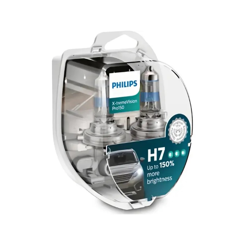 PHILIPS Λάμπες Σετ H7 X-tremeVision +150% 12V 55W 12972XVPS2 (2 τεμ)