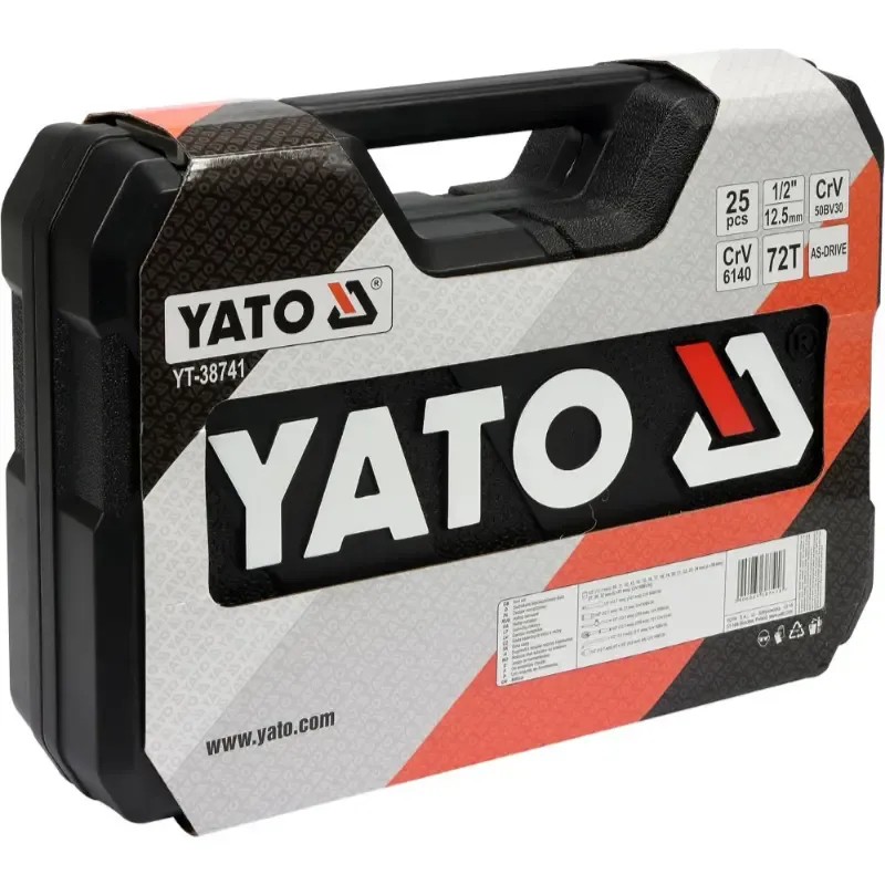 YATO YT-38741 Σετ Κασετίνα Καστάνιας 1/2" με 25 Εξαρτήματα YATO YT-38741 Σετ Κασετίνα Καστάνιας 1/2" με 25 Εξαρτήματα