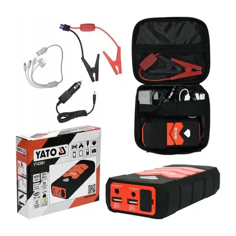 YATO YT-83081 Εκκινητής Μπαταρίας με Φακό 9000mAh