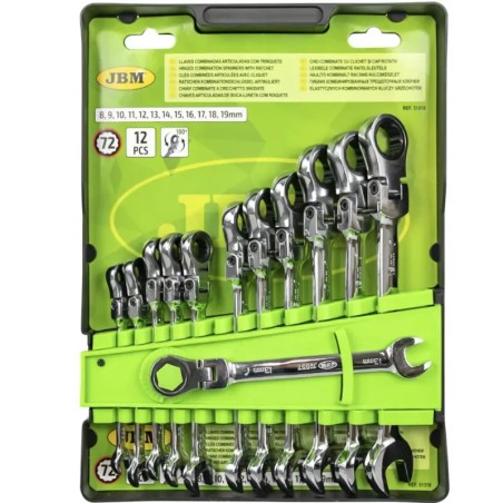 JBM Σετ Γερμανοπολύγωνα Καστάνιας Σπαστά 12 τεμ Σε Θήκη