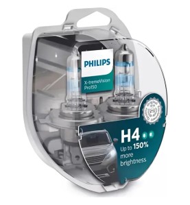 PHILIPS Λάμπες Σετ H4 X-tremeVision Pro150 +150% 12V 60/55W 12342XVPS2 (2 τεμ)