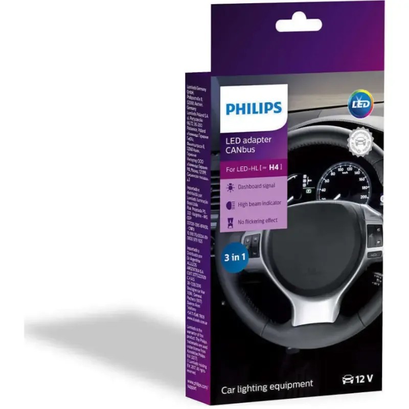 PHILIPS Αντάπτορες CANbus H4 LED 18960C2 12V PHILIPS Αντάπτορες CANbus H4 LED 18960C2 12V