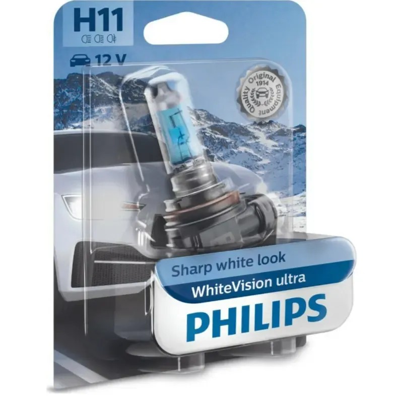 PHILIPS Λάμπα H11 WhiteVision Ultra 12V 55W 12362WVUB1 (1 τεμ)