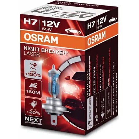 OSRAM Λάμπα H7 Night Breaker Laser +150% 12V 55W 64210NL (1 τεμ)