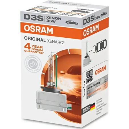 OSRAM Λάμπα XENON D3S XENARC Original 42V 35W 4500K 66340 (1 τεμ)