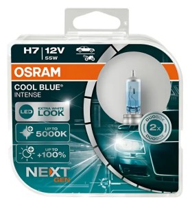 OSRAM Λάμπες H7 Cool Blue Intense +100% LED-εφέ 5000K 12V 55W 64210CBNHCB (2 τεμ)