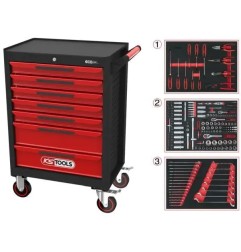 KS TOOLS Εργαλειοφόρος 7 Συρταριών με 215 Εργαλεία