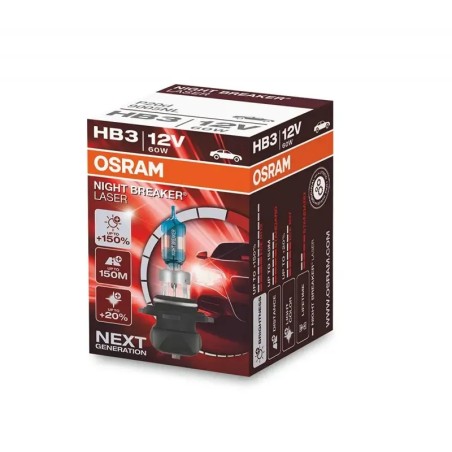 OSRAM Λάμπα HB3 Night Breaker Laser +150% 12V 60W 9005NL (1 τεμ)