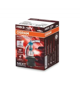 OSRAM Λάμπα HB3 Night Breaker Laser +150% 12V 60W 9005NL (1 τεμ)