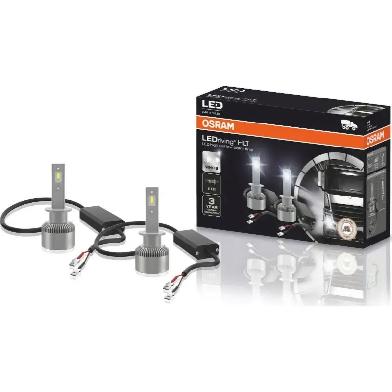 OSRAM Λάμπες H1 LED Φορτηγού 6000K Ψυχρό Λευκό 24V 14W 64155DWS (2 τεμ)