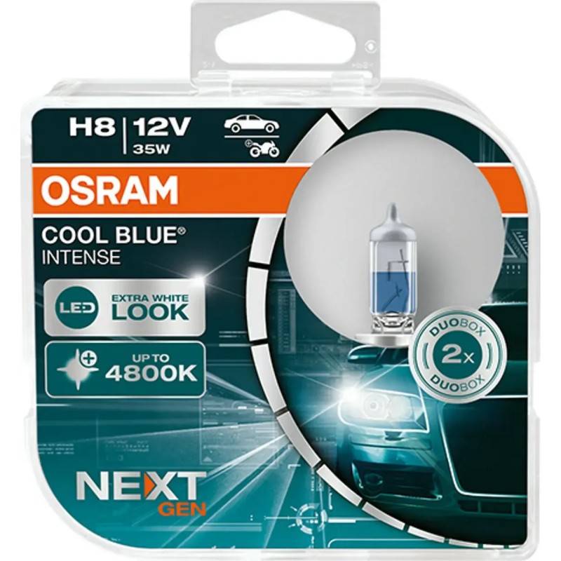 OSRAM Λάμπες H8 Cool Blue Intense NEXT GEN 4800K 12V 35W 64212CBNHCB (2 τεμ)