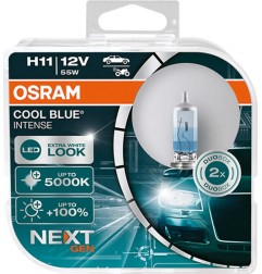 OSRAM Λάμπες H11 Intense Next Generation Αλογόνου 5000K Ψυχρό Λευκό 12V 55W 64211CBNHCB (2 τεμ)