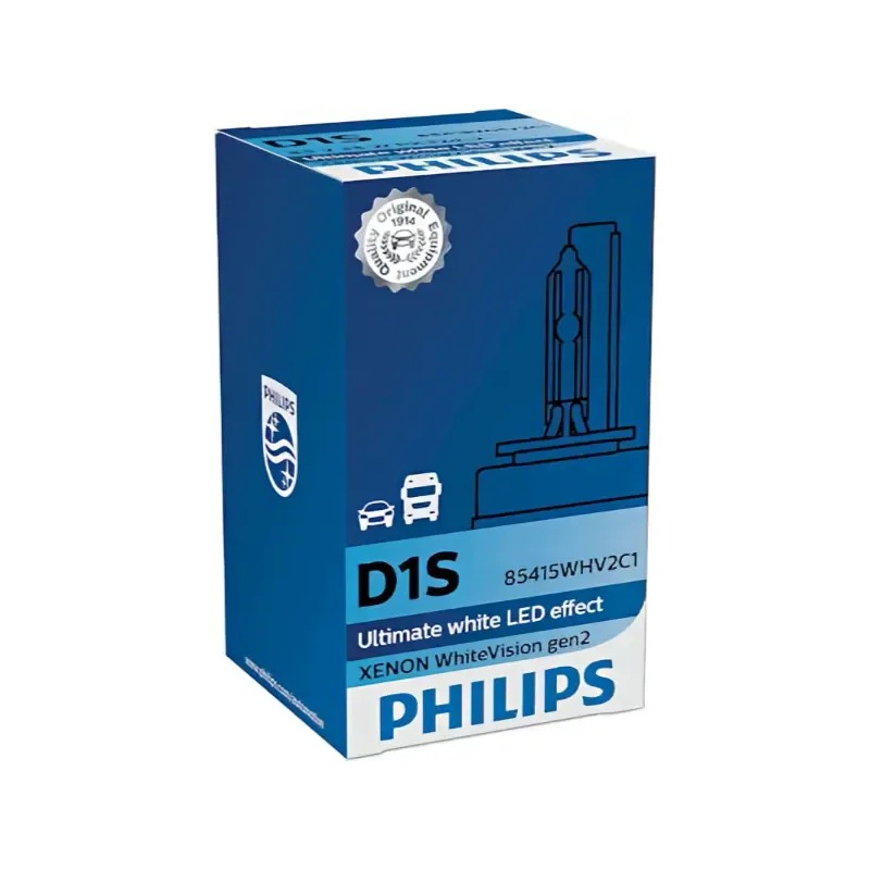 PHILIPS Λάμπα D1S WHITEVISION Gen2 XENON 5000K Φυσικό Λευκό 85V 35W 85415WHV2C1 (1 τεμ)