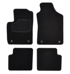 CUSTOPOL Σετ Μαύρα Πατάκια FIA30C για Fiat 500 / 595 / 695 – 4 τεμ