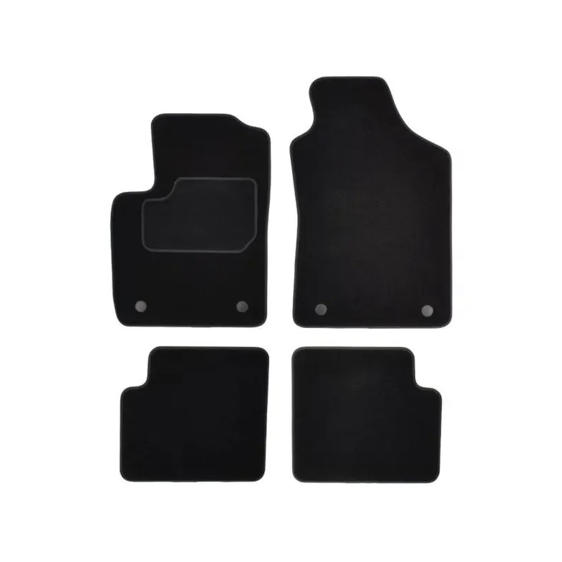 CUSTOPOL Σετ Μαύρα Πατάκια FIA30C για Fiat 500 / 595 / 695 – 4 τεμ