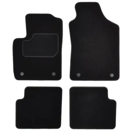CUSTOPOL Σετ Μαύρα Πατάκια FIA30C για Fiat 500 / 595 / 695 – 4 τεμ