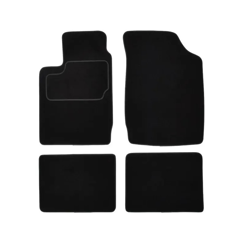 CUSTOPOL Σετ Μαύρα Πατάκια RNT120S για Renault Clio II (BB, CB) & Thalia I (LB) – 4 τεμ