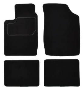 CUSTOPOL Σετ Μαύρα Πατάκια RNT120S για Renault Clio II (BB, CB) & Thalia I (LB) – 4 τεμ
