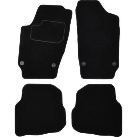 CUSTOPOL Σετ Μαύρα Πατάκια SET95S για SEAT Ibiza III (6L) / Córdoba II (6L2) – 4 τεμ