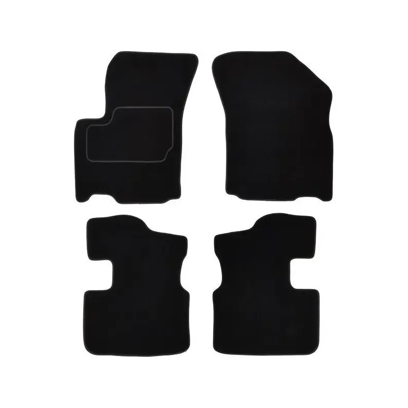 CUSTOPOL Σετ Μαύρα Πατάκια SUZ115C για Suzuki SX4 I (EY, GY) & Fiat Sedici (FY) – 4 τεμ