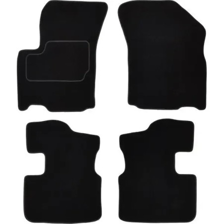 CUSTOPOL Σετ Μαύρα Πατάκια SUZ115C για Suzuki SX4 I (EY, GY) & Fiat Sedici (FY) – 4 τεμ