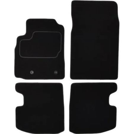 CUSTOPOL Σετ Μαύρα Πατάκια για Toyota Yaris I (P1) – 4 τεμ (TOY375C)