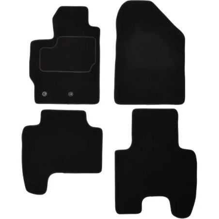 CUSTOPOL Σετ Μαύρα Πατάκια TOY380C για Toyota Yaris (2005+) – 4 τεμ