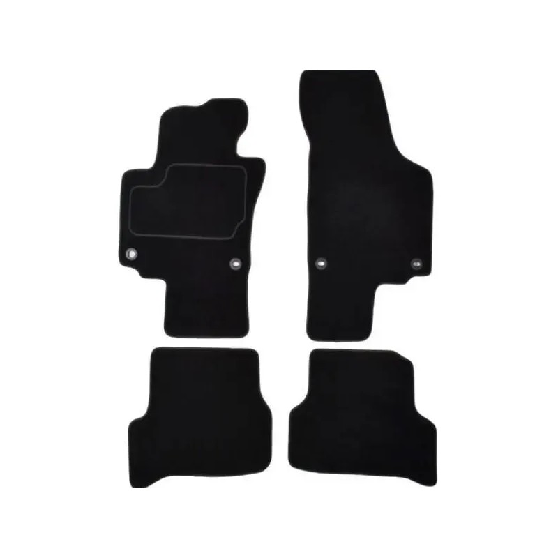 CUSTOPOL Σετ Μαύρα Πατάκια VW185C για VW Golf Plus (5M1) – 4 τεμ