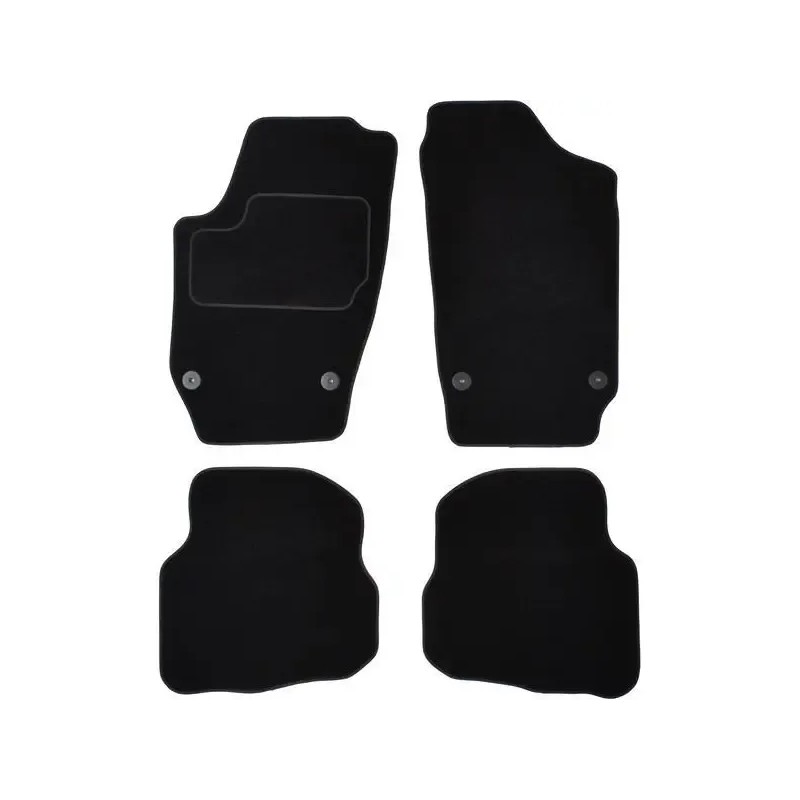 CUSTOPOL Σετ Μαύρα Πατάκια VW340C για VW Polo IV (9A4, 9A2, 9N2, 9A6) – 4 τεμ