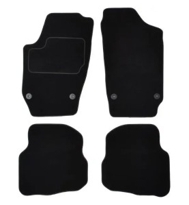 CUSTOPOL Σετ Μαύρα Πατάκια VW340C για VW Polo IV (9A4, 9A2, 9N2, 9A6) – 4 τεμ