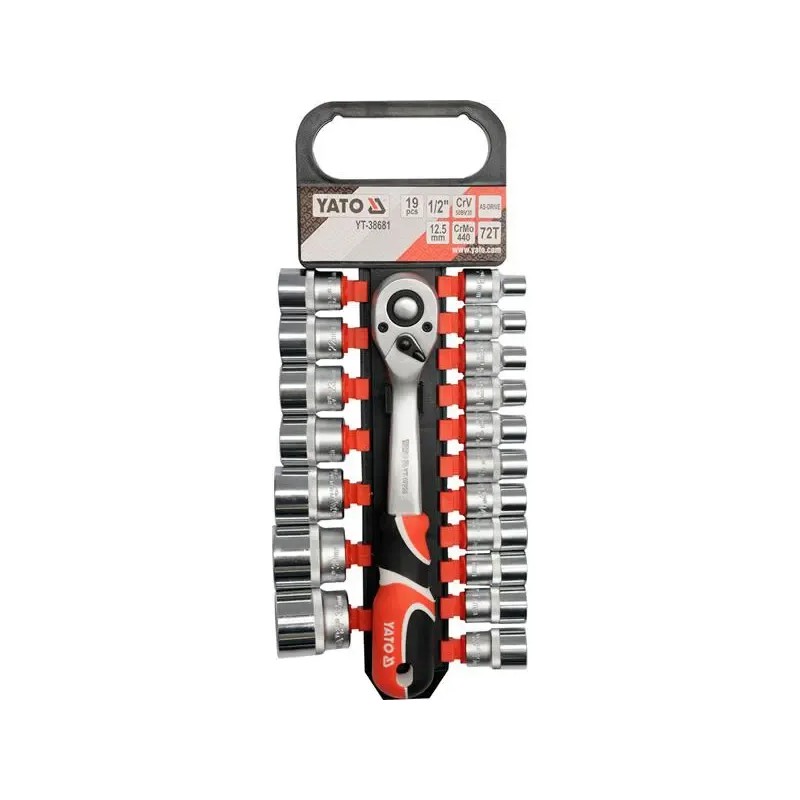 YATO YT-38681 Καστάνια Με Καρυδάκια 1/2″ – 19 τεμ
