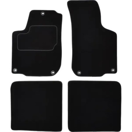 CUSTOPOL Σετ Μαύρα Πατάκια SKO50C για Škoda Octavia I – 4 τεμ