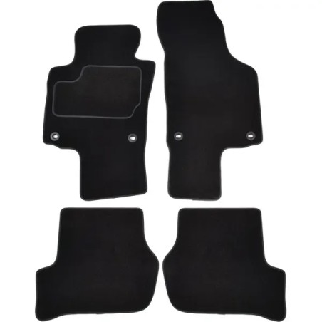 CUSTOPOL Σετ Μαύρα Πατάκια SKO60C για Škoda Octavia II (1Z) 2004–2007 – 4 τεμ