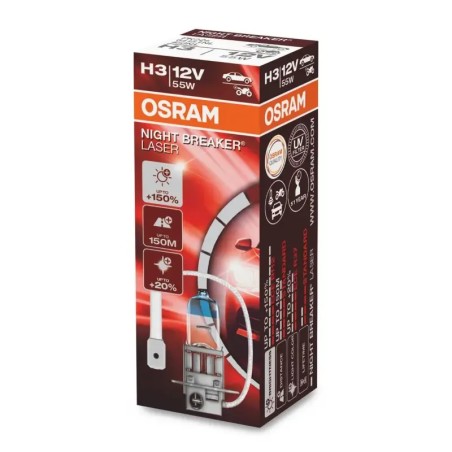 OSRAM Λάμπα H3 Night Breaker Laser +150% 12V 55W 64151NL (1 τεμ)