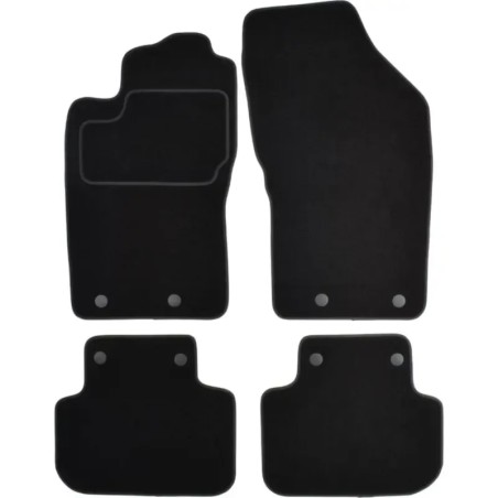 CUSTOPOL Σετ Μαύρα Πατάκια ALF30C για Alfa Romeo 147 (937) – 4 τεμ