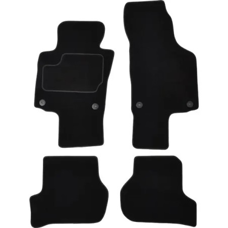 CUSTOPOL Σετ Μαύρα Πατάκια SK070C για Škoda Octavia II Hatchback (1Z3, 1Z5) – 4 τεμ