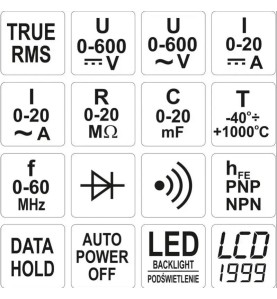 YATO YT-73083 Ψηφιακό Πολύμετρο RMS