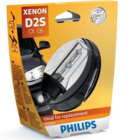 PHILIPS Λάμπα Xenon D2S Vision 4400K Ψυχρό Λευκό 85V 35W 85122VIS1 (1 τεμ)