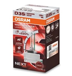 OSRAM Λάμπα XENON D3S Night Breaker Laser Next Gen +220% 42V 35W 66340XNN (1 τεμ)