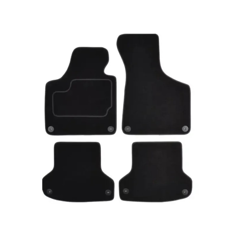 CUSTOPOL Σετ Μαύρα Πατάκια AUD75C για Audi (Universal) – 4 τεμ