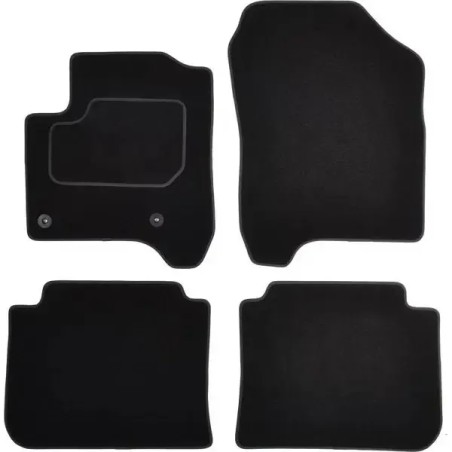 CUSTOPOL Σετ Μαύρα Πατάκια CIT105C για Citroën C3 Picasso – 4 τεμ