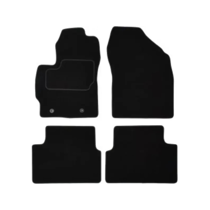 CUSTOPOL Σετ Μαύρα Πατάκια TOY10C για Toyota Auris (E15) – 4 τεμ