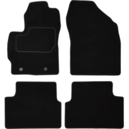 CUSTOPOL Σετ Μαύρα Πατάκια TOY10C για Toyota Auris (E15) – 4 τεμ