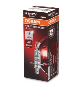 OSRAM Λάμπα H1 Night Breaker Silver +100% 12V 55W 64150NBS (1 τεμ)