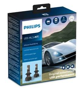 PHILIPS Λάμπες H7 Ultinon Pro9100 LED +350% 5800K 13.2V 18W 11972U91X2 (2 τεμ)