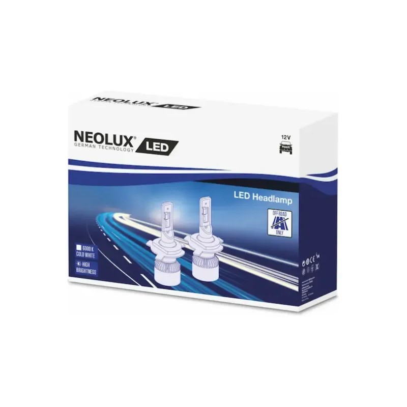 NEOLUX Λάμπες H7 LED Ψυχρό Λευκό 6000K 12V N499DWB (2 τεμ)