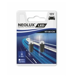 NEOLUX Λάμπες LED T10 6000K Ψυχρό Λευκό 12V 0.5W NT1061CW02B (2 τεμ)