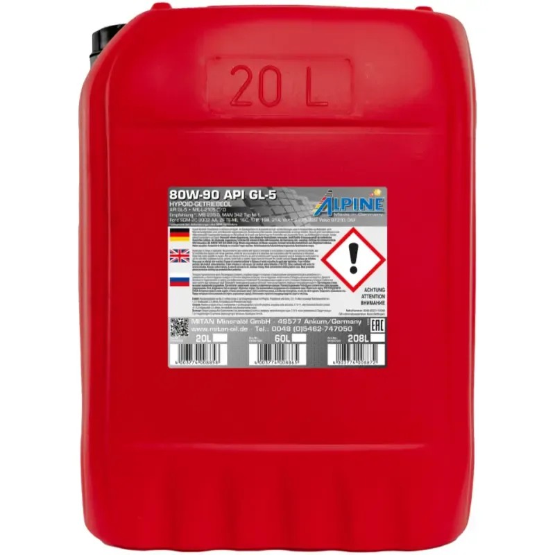 ALPINE Βαλβολίνη 75W90 SYNGEAR GL5 20L