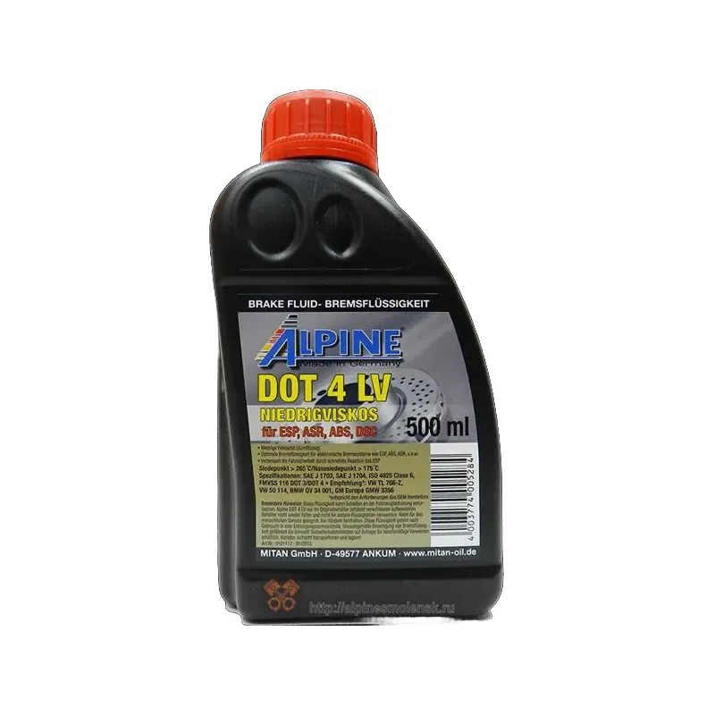 ALPINE Υγρό Φρένων DOT4 LV 1L